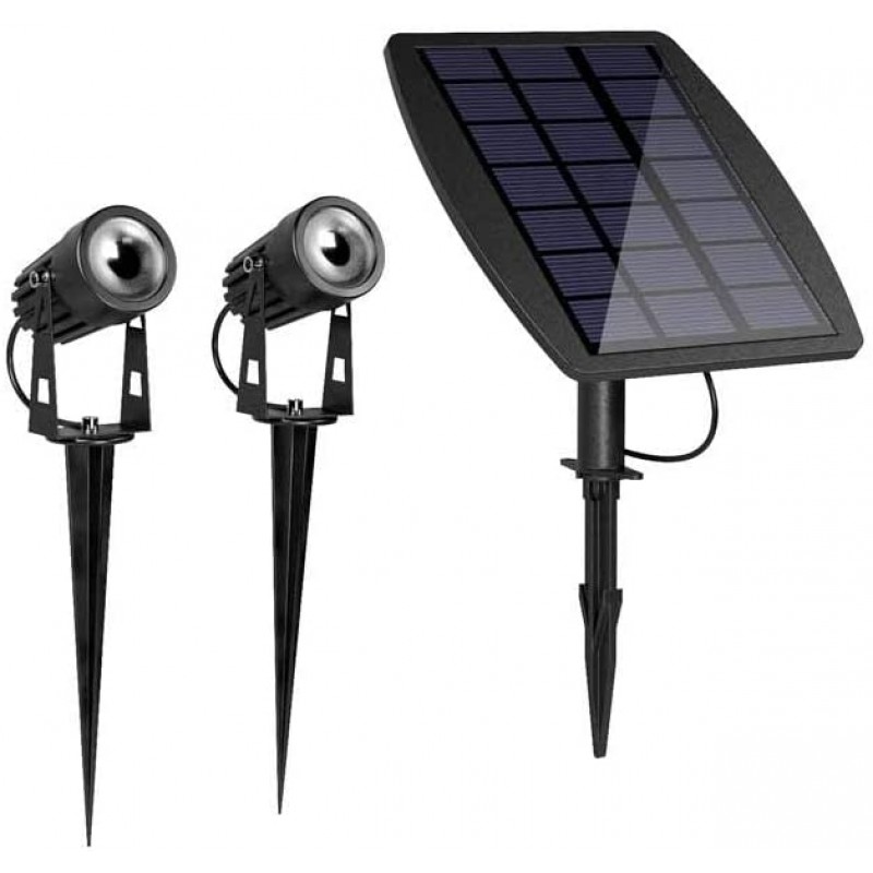 atlas solcellsspotlighter varmvitt ljus