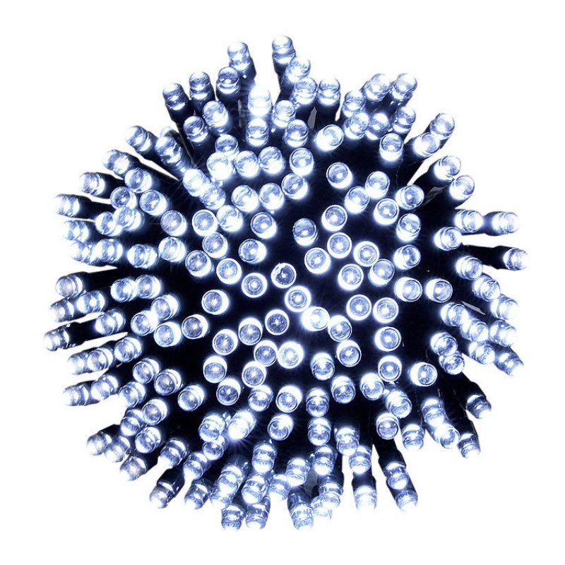 Aurora solcellsdriven ljusslinga (50 LED, vit)