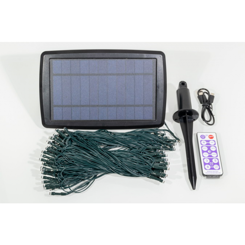 Aurora PRO solcellsslinga (100 LED, varmvit)