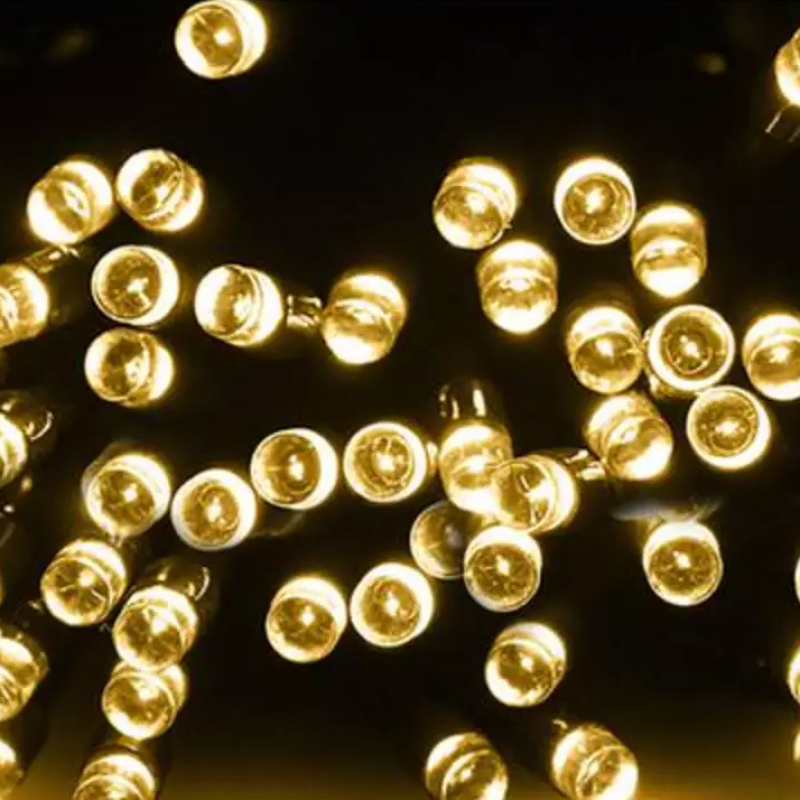 Aurora solcellsslinga, (50 LED, varmvit)