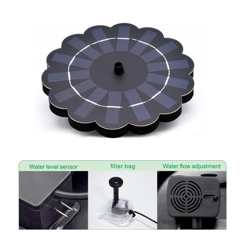 Flytande solcellsfontän