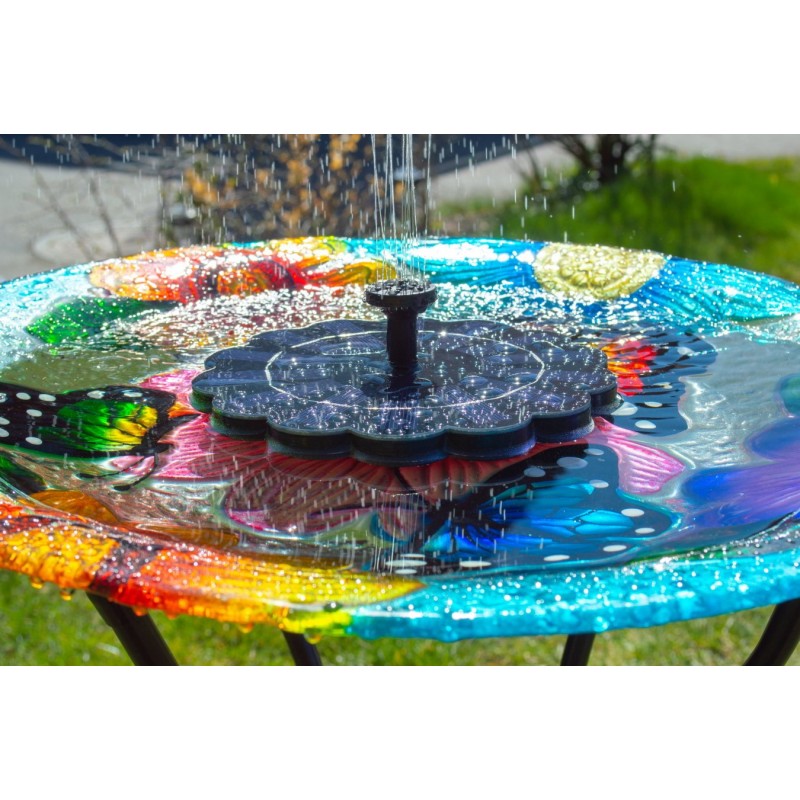 Fågelbad på fot "Fjärilar"