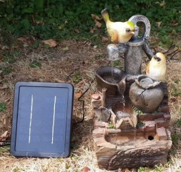 solcelle springvand fugle